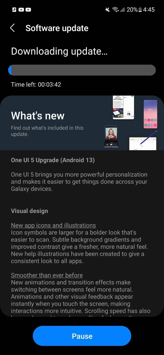 تحديث One ui 5.0 و Android 13
