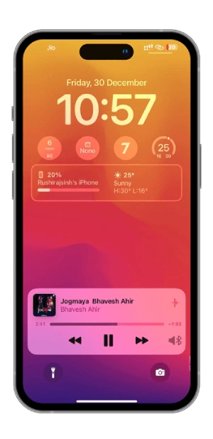 iOS new features lock screen widgets